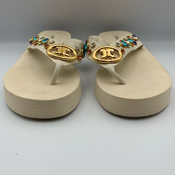 Jeffrey Campbell Iconics Womens Slip On Platform Flip Flop Sandals White Size 8 - Picture 5 of 12